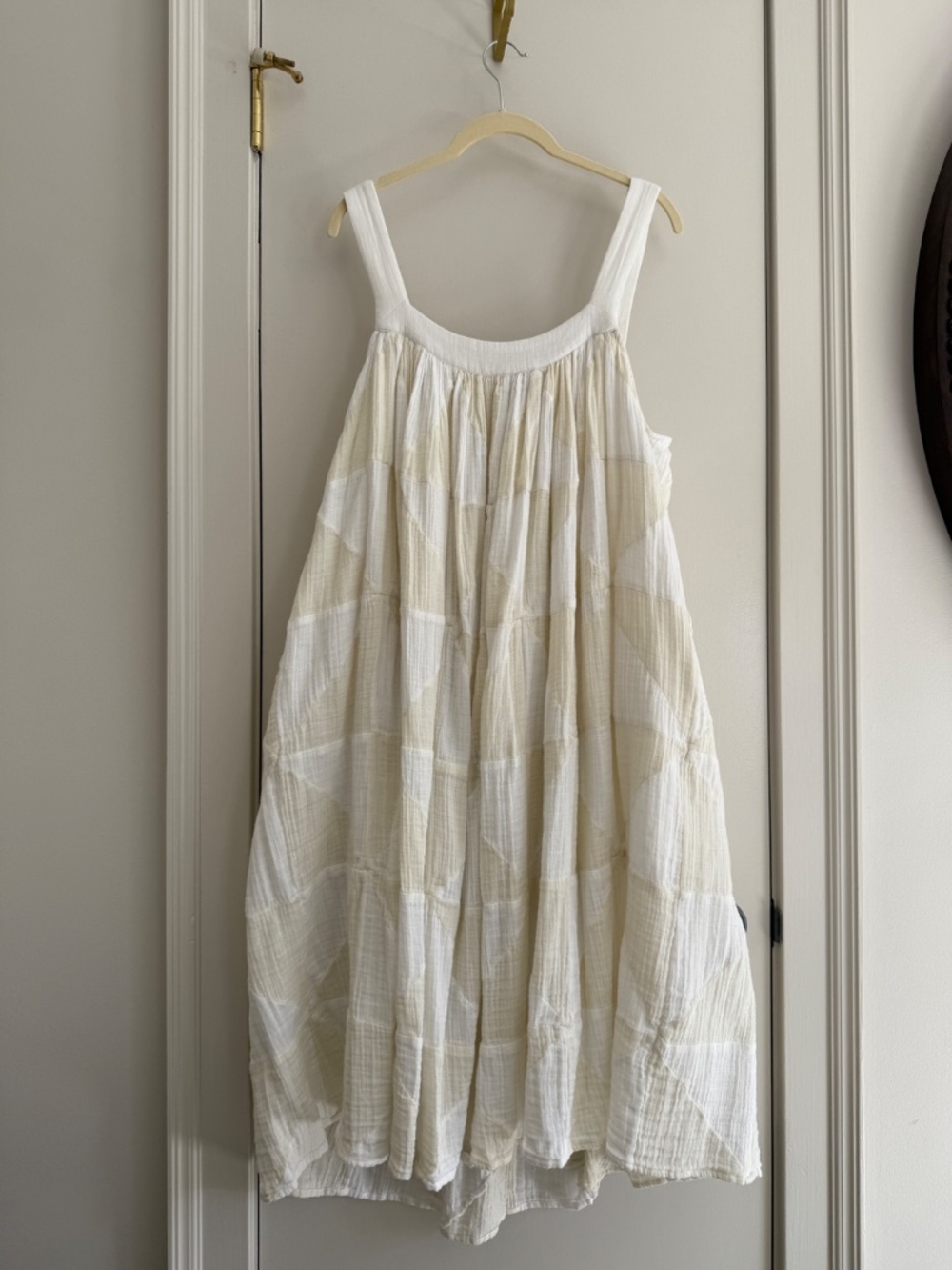 Anaak pieced tent dress in cream and ecru size 1 S/M - Picture 5 of 5